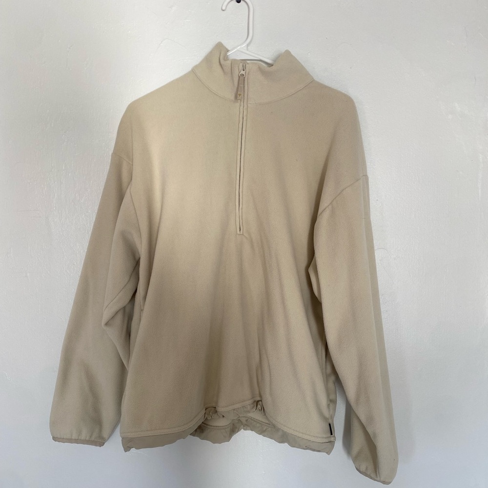 Aritzia Oversized Fleece Mockneck 1/2 Zip